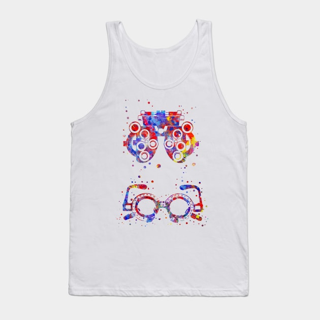 Optical Lens Trial Frame Eyeglass Optometry Tank Top by RosaliArt